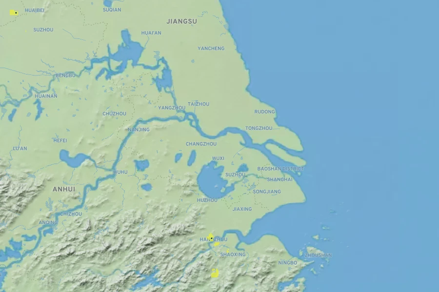Phyllostachys vivax Native Range
