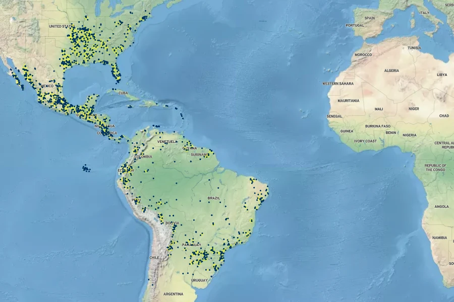 Physalis pubescens Native Range