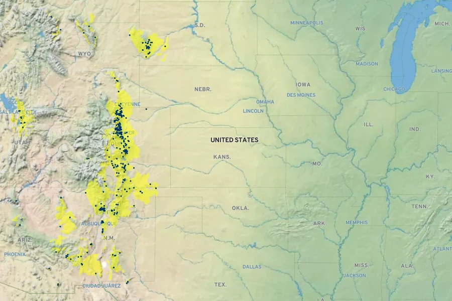 Physocarpus monogynus Native Range