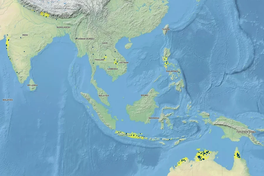 Piliostigma malabaricum Native Range