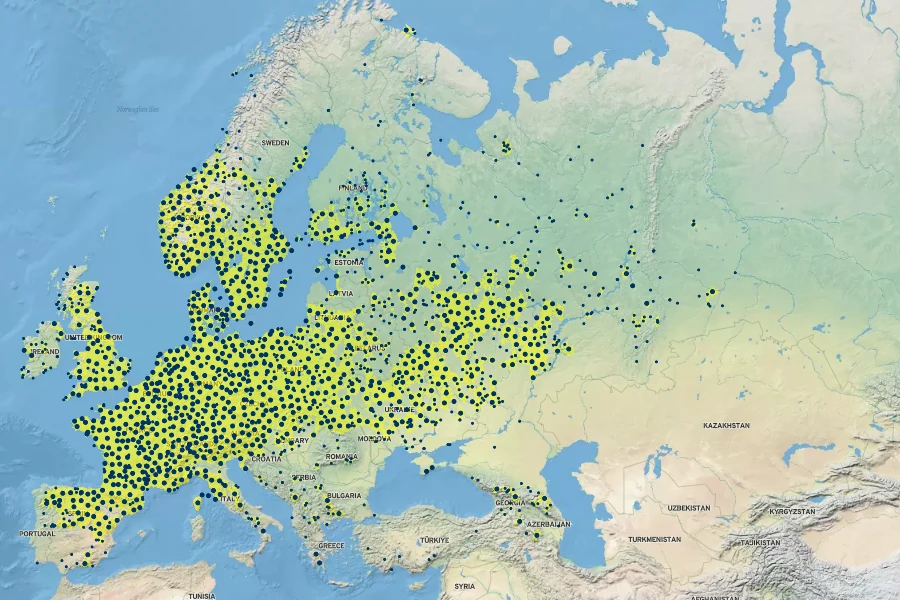 Pilosella officinarum Native Range