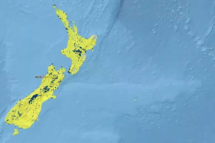 Pimelea prostrata Native Range