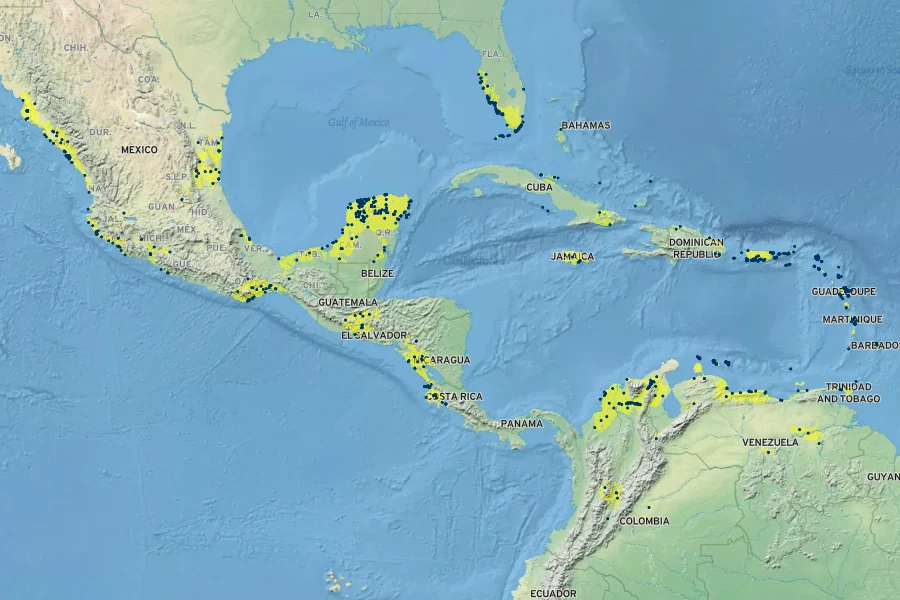 Pithecellobium unguis-cati Native Range