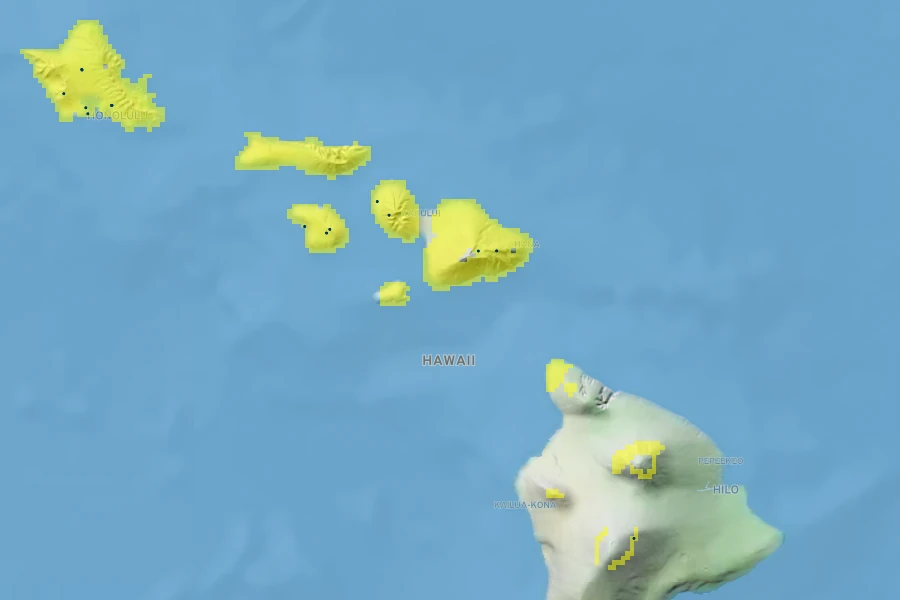 Pittosporum confertiflorum Native Range