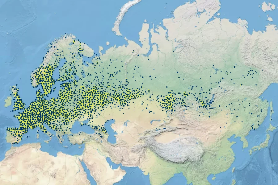 Plantago media Native Range