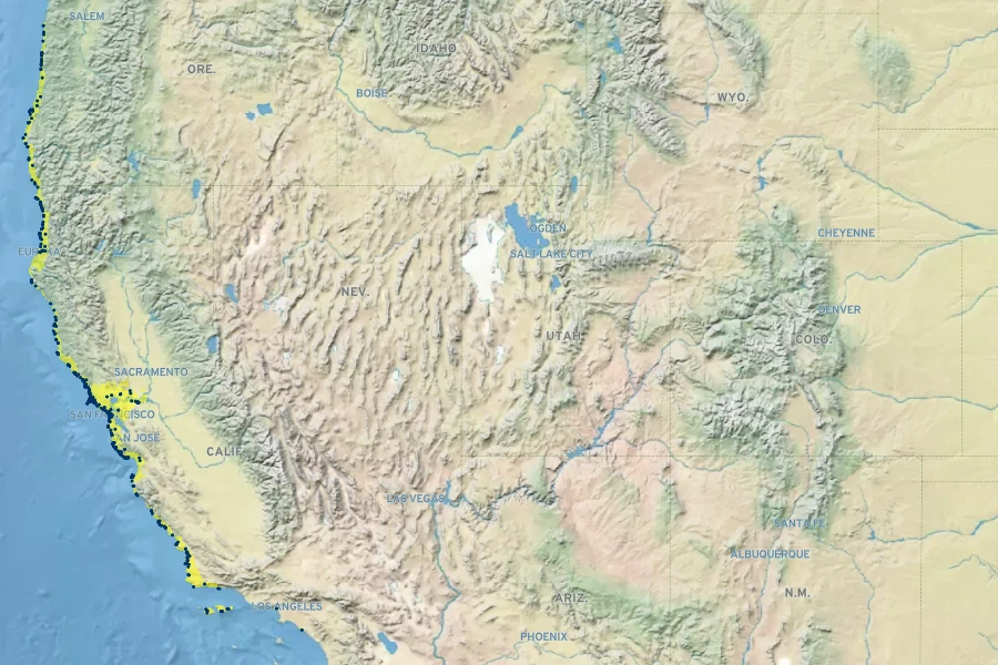 Plantago subnuda Native Range