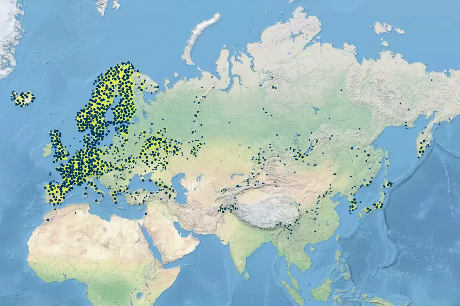 Poa nemoralis Native Range