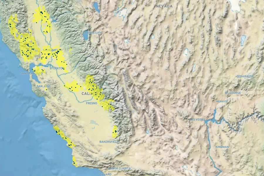 Pogogyne douglasii Native Range