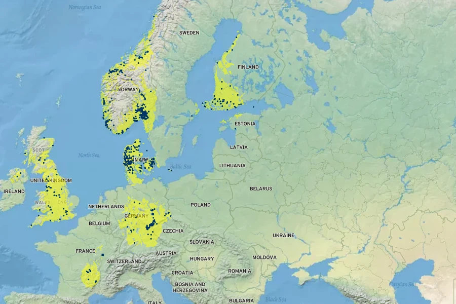 Polygonatum hybridum Native Range