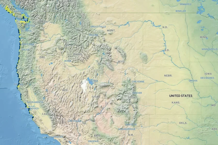 Polygonum paronychia Native Range