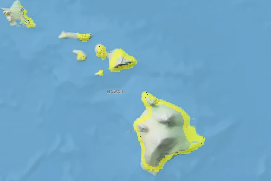 Polyscias hawaiensis Native Range