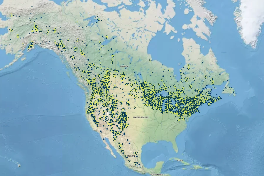 Populus tremuloides Native Range