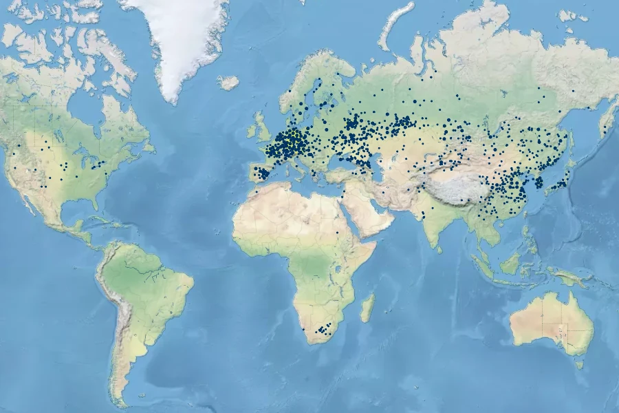 Potentilla supina Native Range