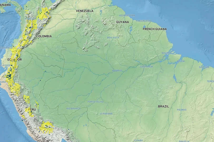 Pouteria lucuma Native Range
