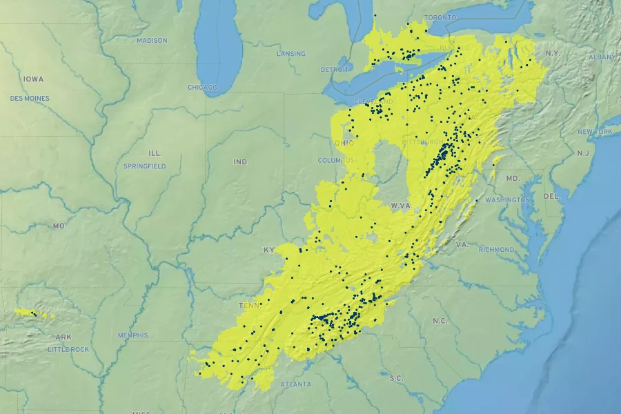 Prosartes lanuginosa Native Range