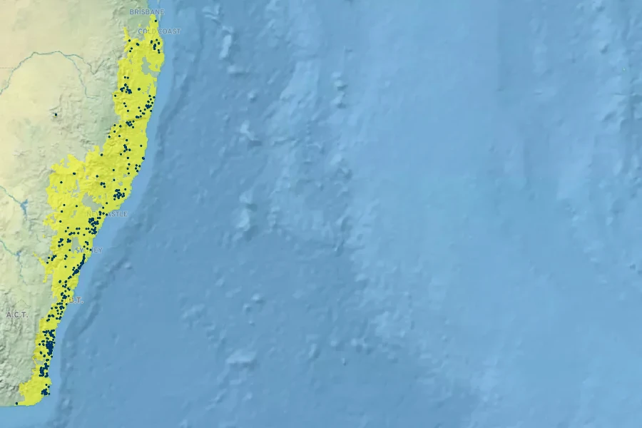 Prostanthera incisa Native Range