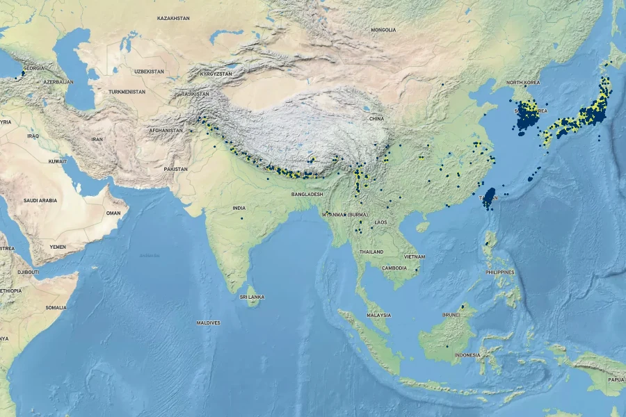 Pseudognaphalium affine Native Range