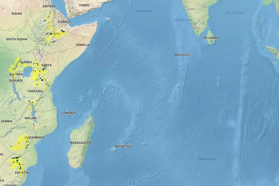 Pterolobium stellatum Native Range