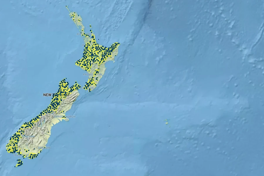 Pterophylla racemosa Native Range