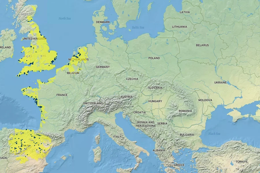 Puccinellia rupestris Native Range