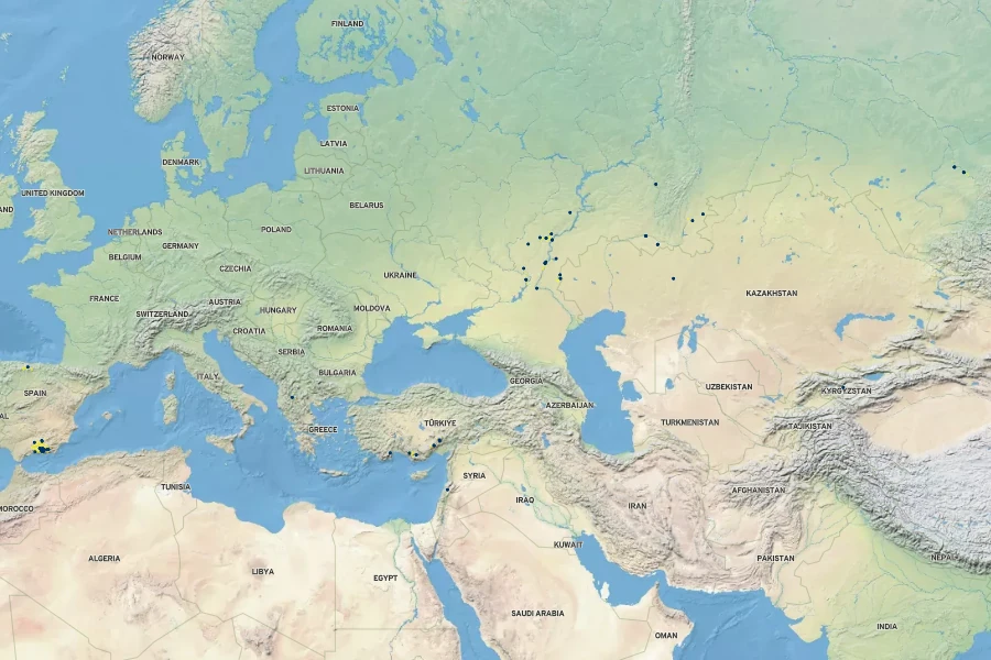 Ranunculus demissus Native Range