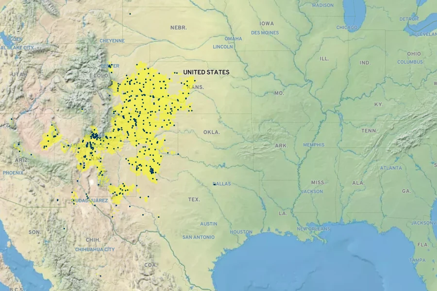 Ratibida tagetes Native Range