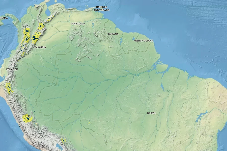 Retrophyllum rospigliosii Native Range