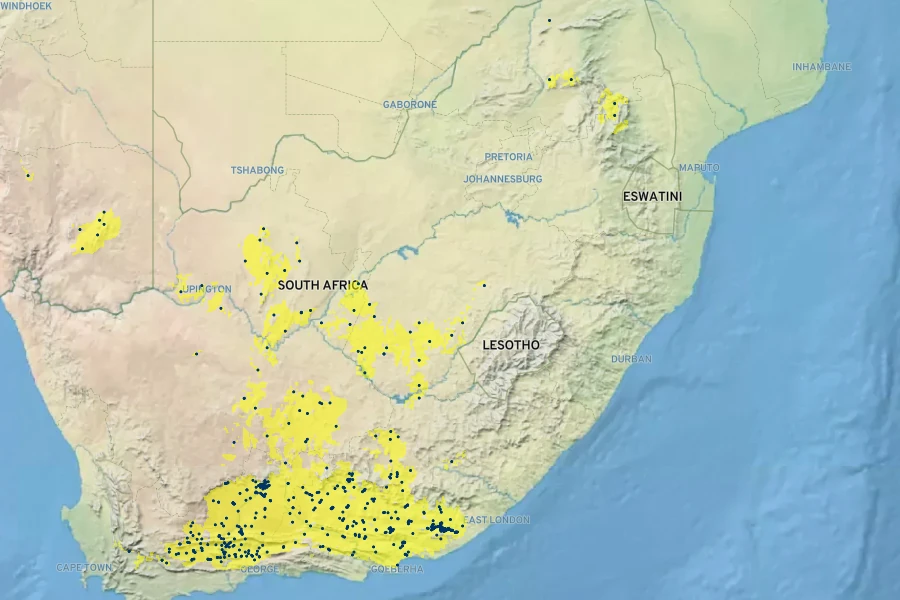 Rhigozum obovatum Native Range