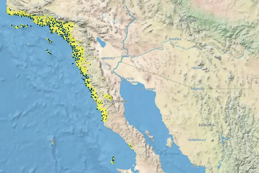 Rhus integrifolia Native Range