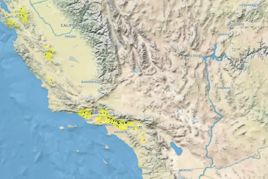 Ribes aureum var. gracillimum Native Range