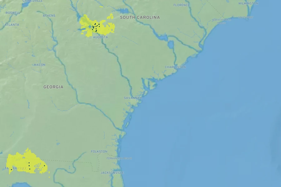 Ribes echinellum Native Range