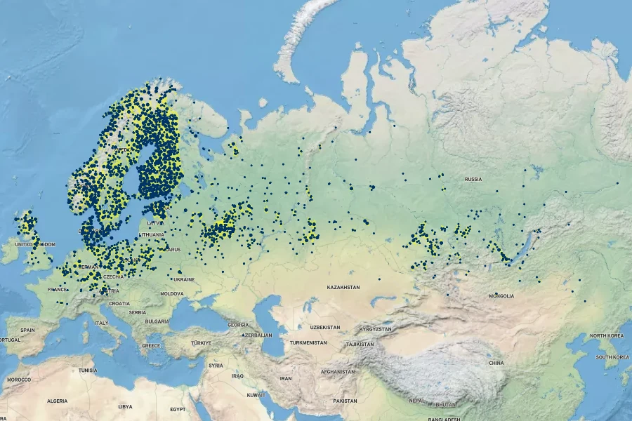 Ribes spicatum Native Range
