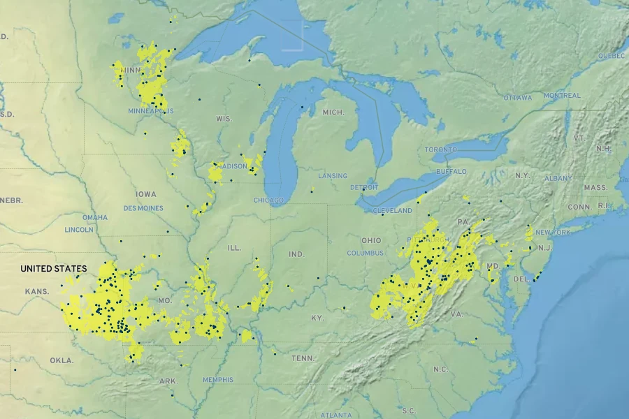Rubus laudatus Native Range