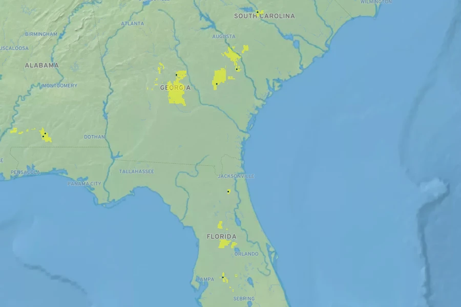 Rudbeckia nitida Native Range