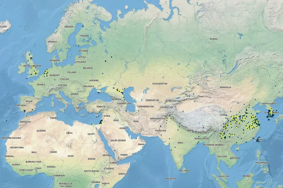 Rumex dentatus Native Range