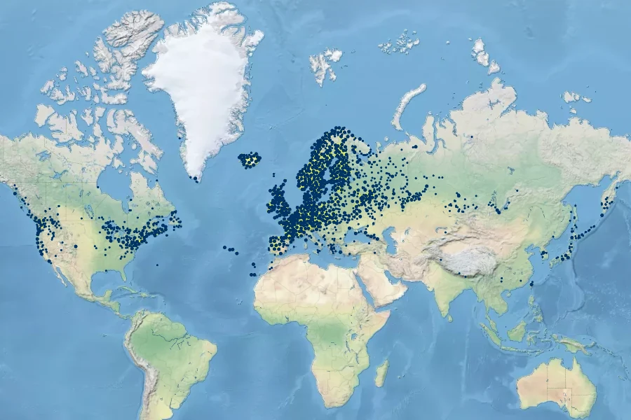 Sagina procumbens Native Range