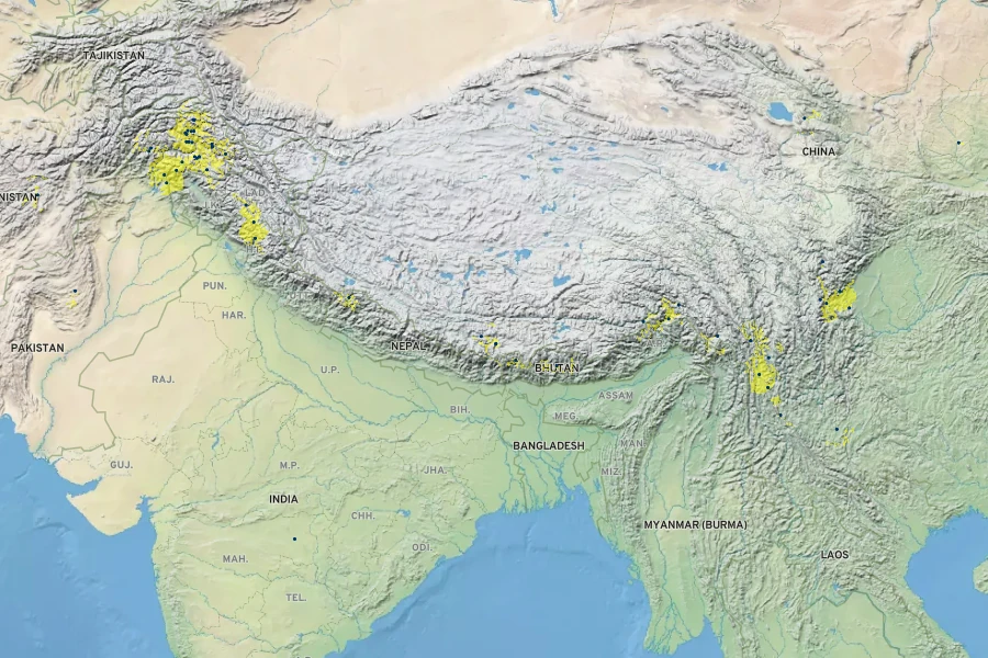 Salix flabellaris Native Range