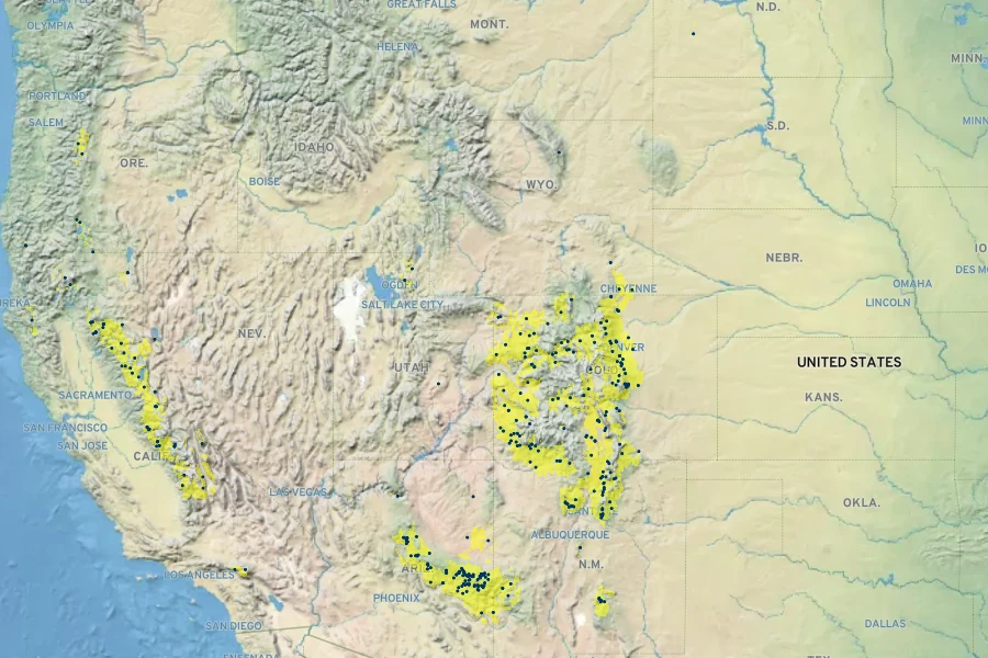 Salix ligulifolia Native Range
