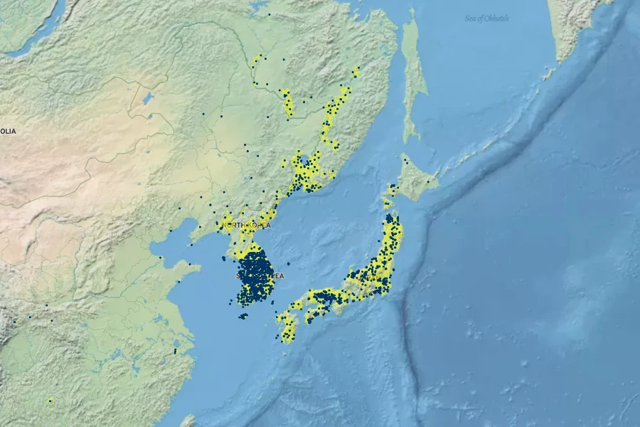 Salix pierotii Native Range