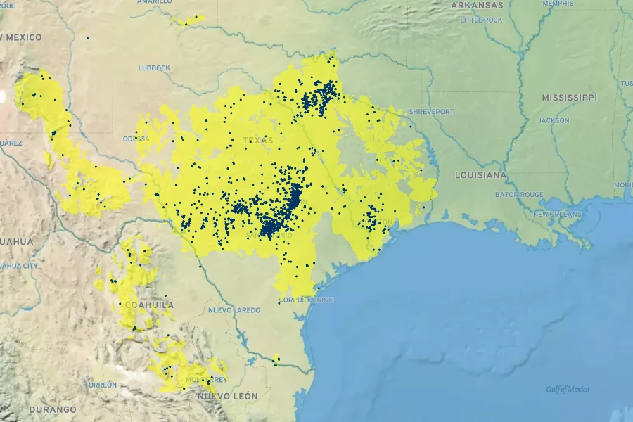 Salvia farinacea Native Range