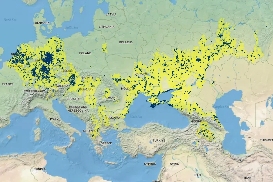 Salvia nemorosa Native Range