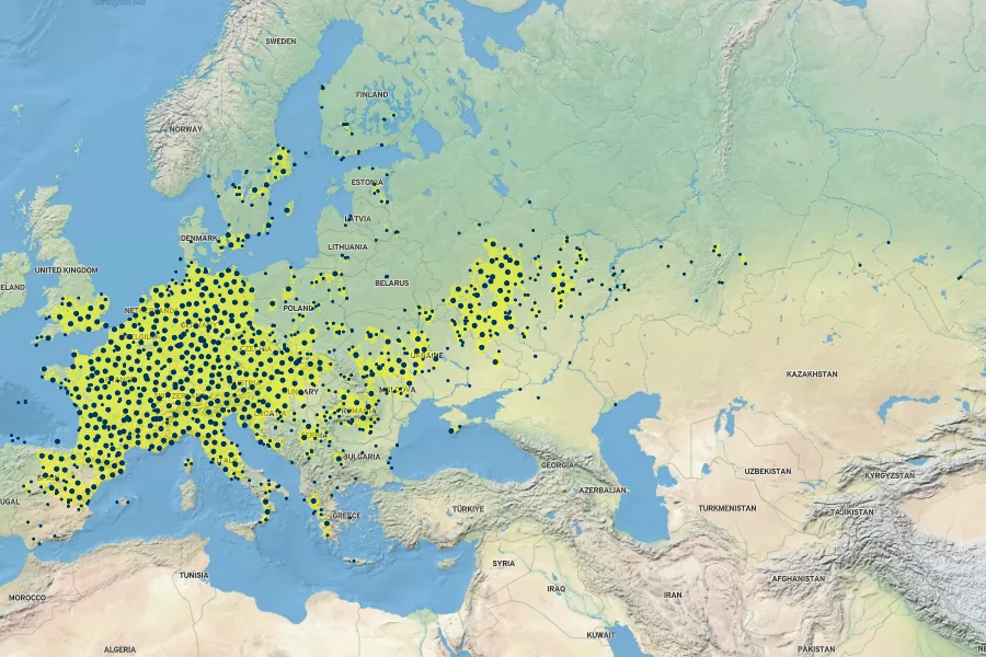 Salvia pratensis Native Range