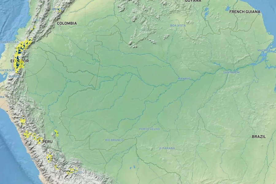 Salvia sagittata Native Range