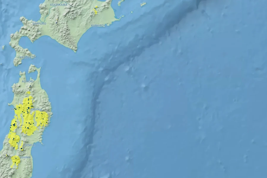 Sanguisorba albiflora Native Range