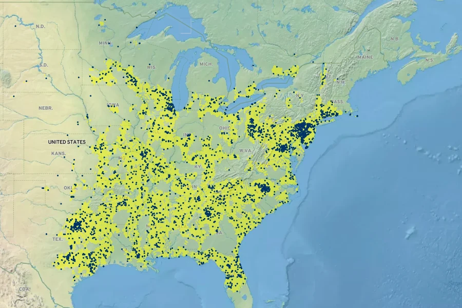 Sanicula canadensis Native Range