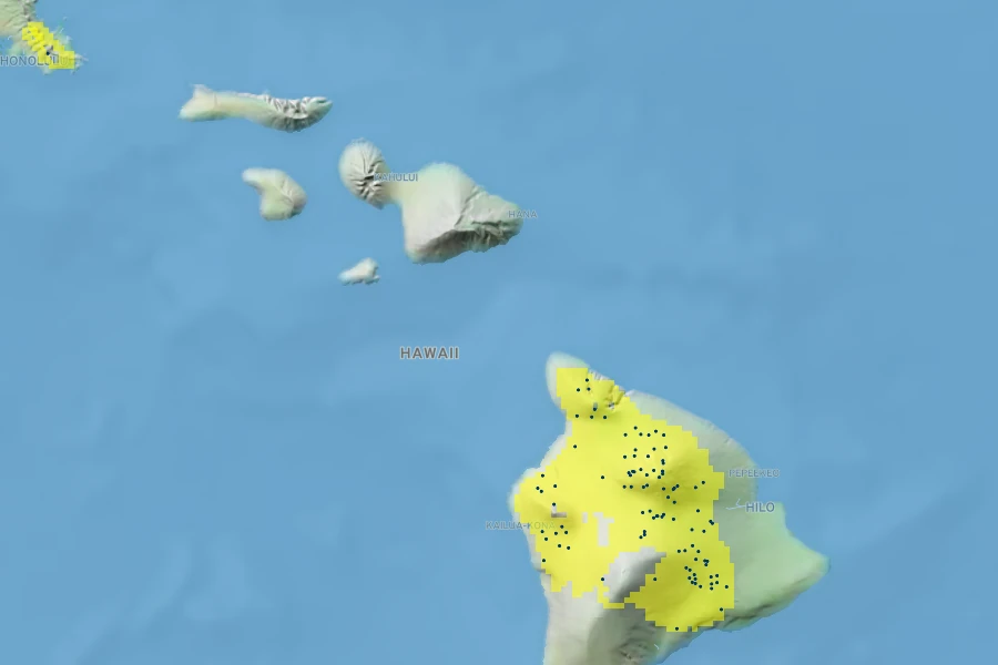 Santalum paniculatum Native Range