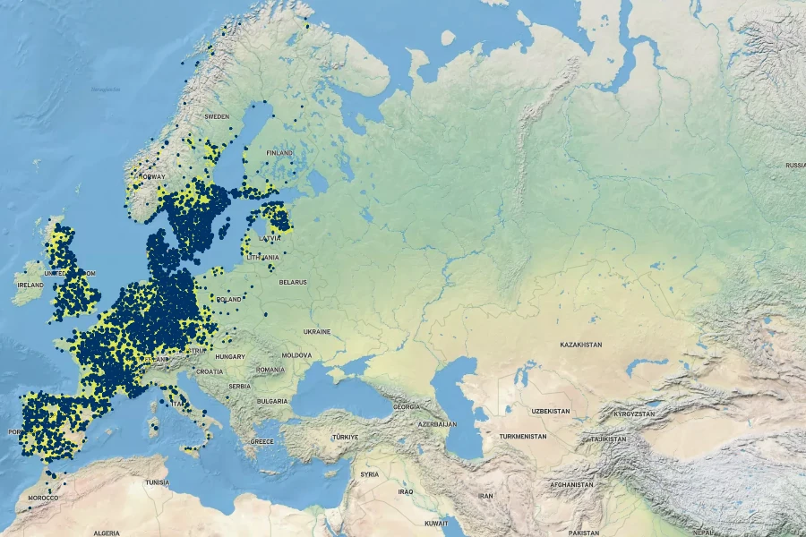 Saxifraga granulata Native Range