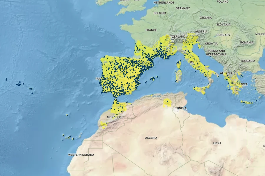 Scabiosa atropurpurea Native Range