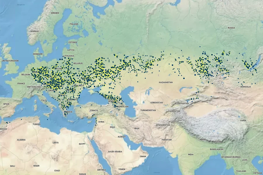 Scabiosa ochroleuca Native Range