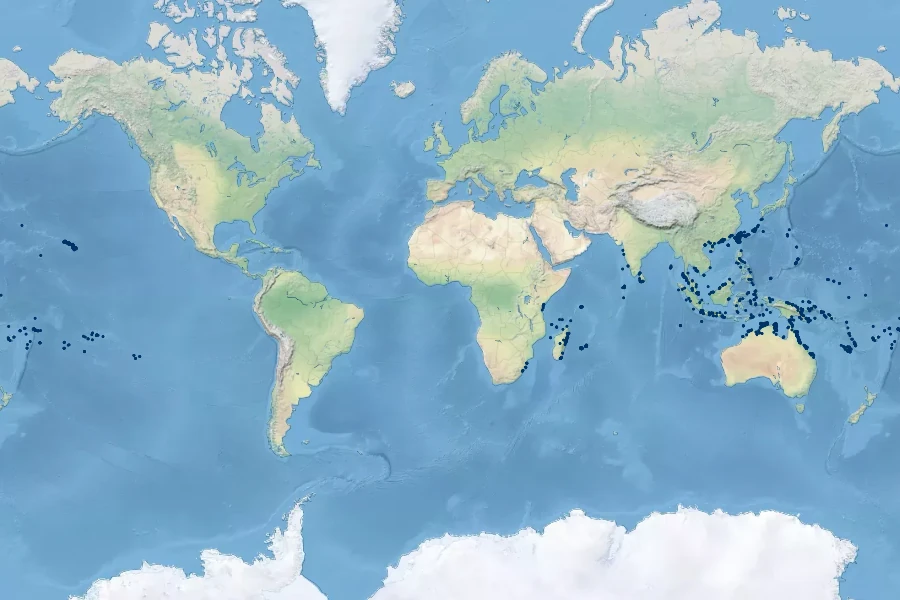 Scaevola sericea Native Range